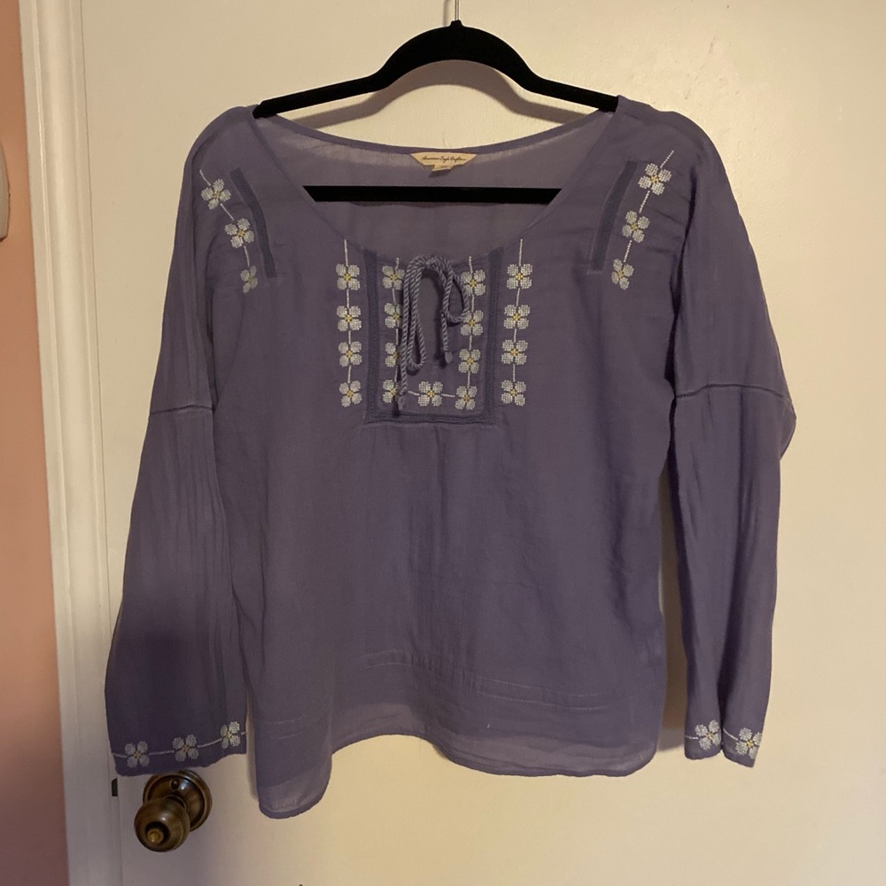American Eagle Daisy Boho Blouse